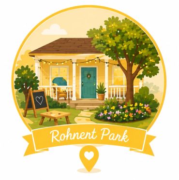 Cozy house with garden and decorations at Rohnent Park.