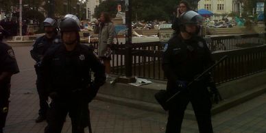 Riot cops atprotest