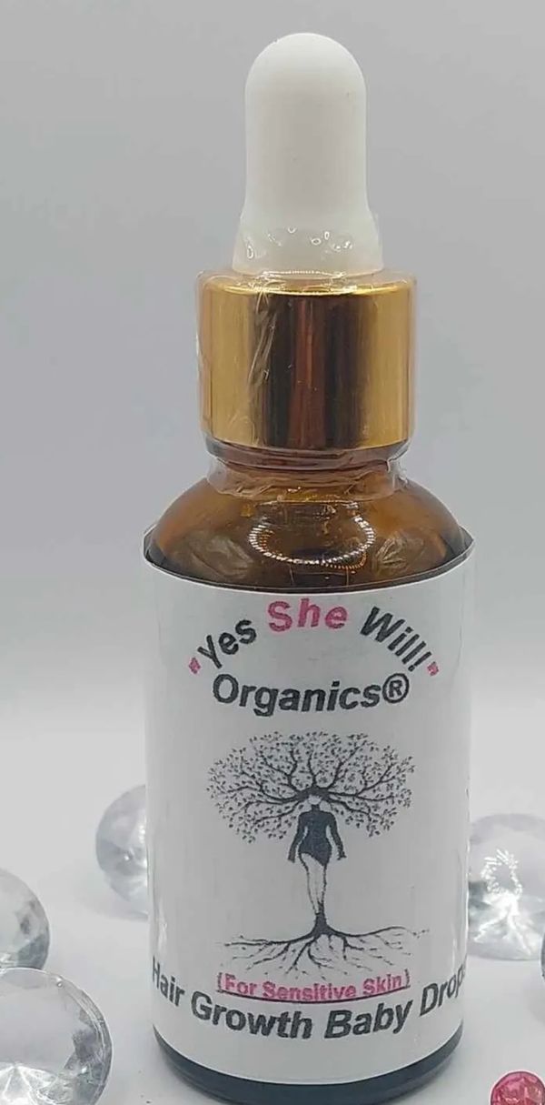 "Yes She Will!" Organics ®️ Hair Growth Baby Drops is the beginning of our new baby line, also it ca