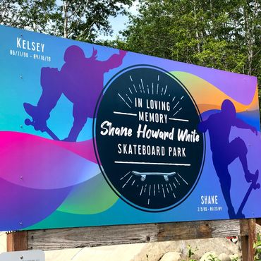 Skate Park Memorial Sign