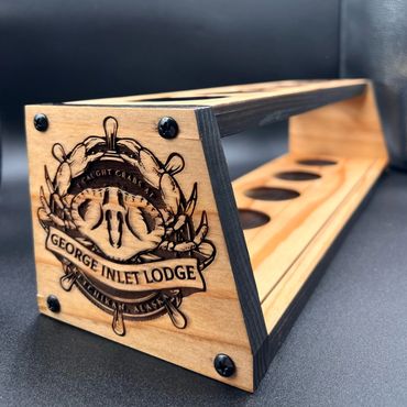 George Inlet Lodge Custom Beer Flight Holder