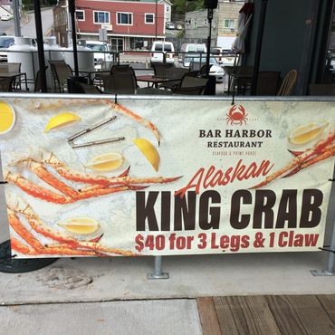 Bar Harbor Restaurant Outdoor Banner