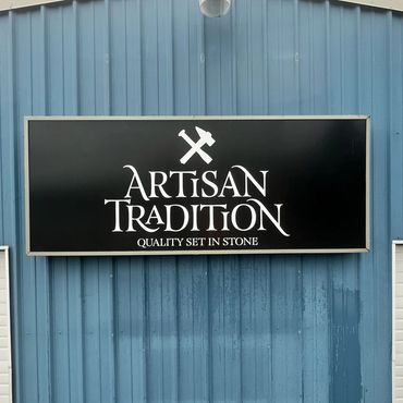 Artisan Tradition Building Sign Insert
Vinyl on composite backing.