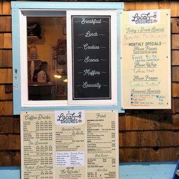 Local Grounds Drive Through Menu