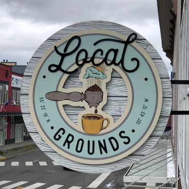 Local Grounds Blade Sign