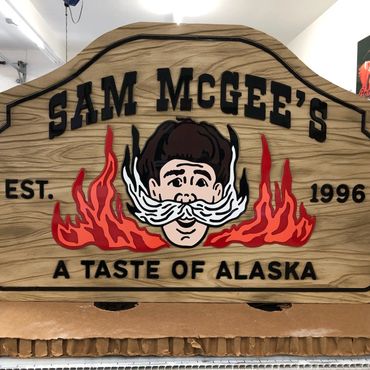 Sam McGee's Hanging Sign