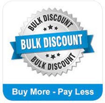 Huge Savings! Big Discounts on bulk purchases.