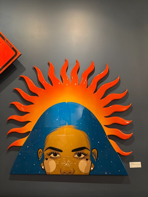 A picture of stylized painting on the wall