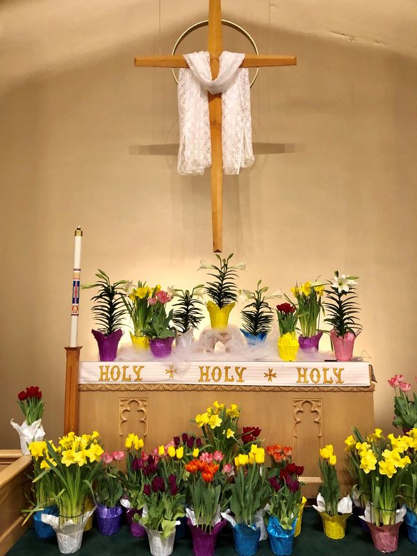 Easter Sunday Altar Blooms