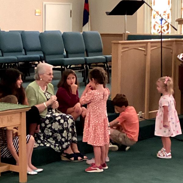 Children's Moment during Worship with Pastor Laura