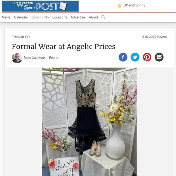 Warren County Post Article - Formal Wear at Angelic Prices