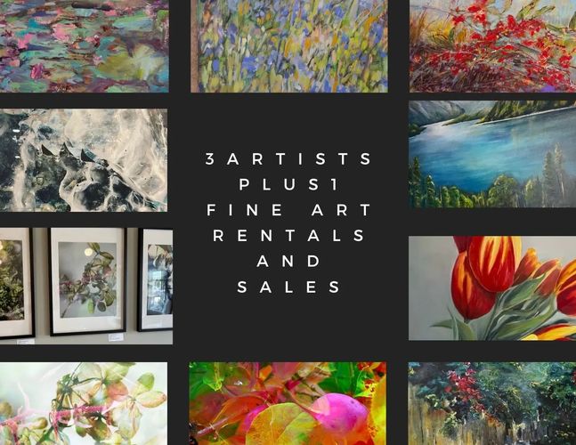 Abstract painting with vibrant colors and textured brushstrokes.