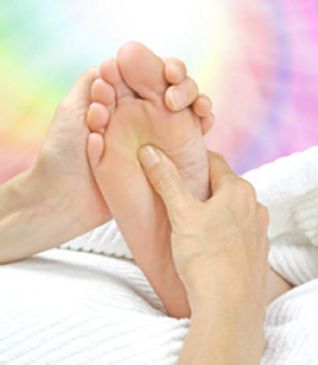 Image of foot in a Reflexology session. Professional reflexology, Medstead, Sole to Soul Wellbeing.