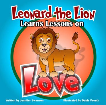 Leonard the Lion Children's book cover series.