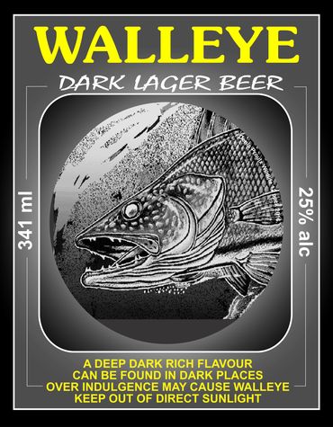 Walleye Dark Lager Beer.