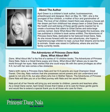 Princess Dane Nala Children's book author bio