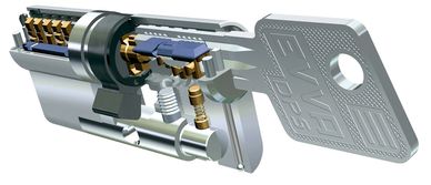 Evva eps security cylinders made to different sizes in our shop at Fulham Palace road London SW6 6TE