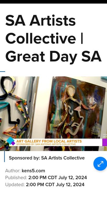 A clip view of my art on Great Day SA with the collective SAAC artists.
