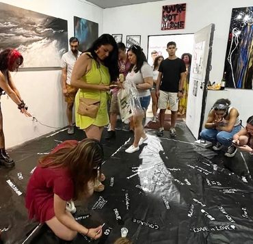 A moment of the interactive  "Words and Reflections".
