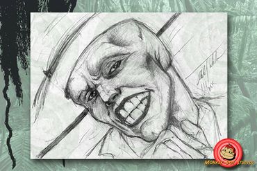 The Mask pencil sketch