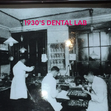 Artistic Denture Desig's  Photo of 1930's Dental Lab