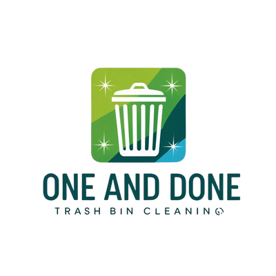 Guaranteed Odor Removal's "One and Done" trash bin cleaning service logo
