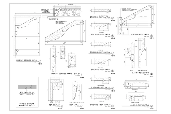 HOUSE IN SAN FRANCISCO -MOULDING PROFILES