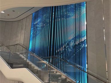 This is  the LED video wall display in the stairway at Tiffany's in Sydney, Australia.