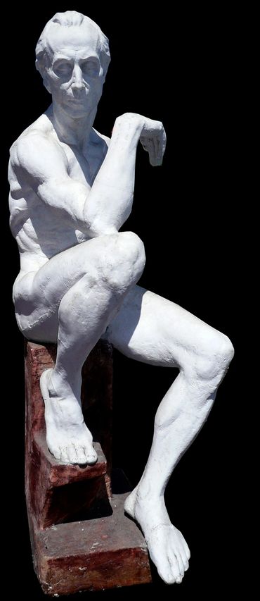 Sculptor Tomas Oliva, "Maluxa" Study from a life male model Year 1983
