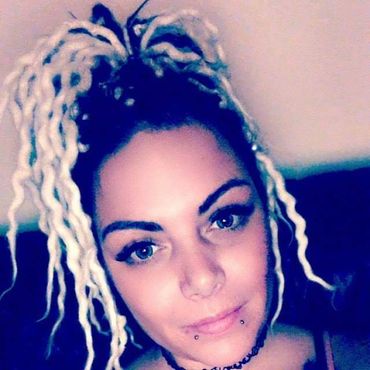Wearing white dreads