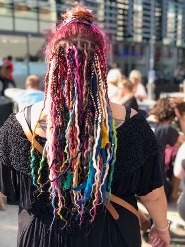 dreadlocks at a festival