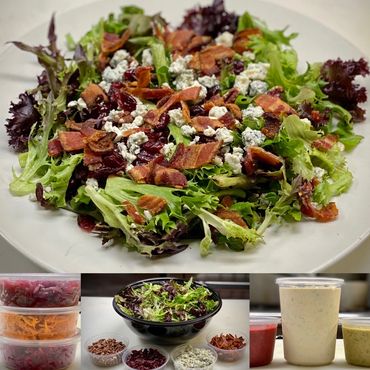 Our Town House Signature Salad, large format salads, deli fixings, and homemade salad dressings!