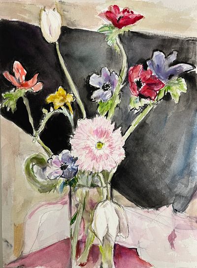 Delicate Bouquete
12"w x 15"h
Watercolor/paper