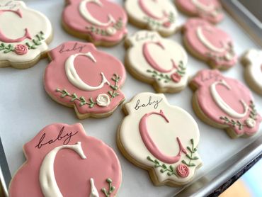 Custom Decorated Baby Shower Cookies