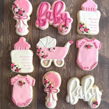 Custom Decorated Baby Shower Cookies