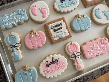 Custom Decorated Baby Shower Cookies
