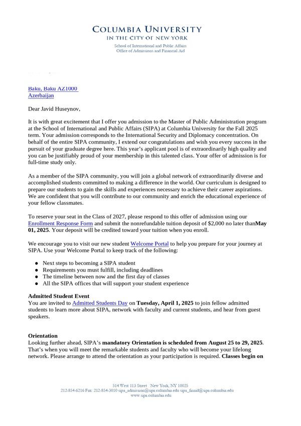 Columbia University, ABŞ