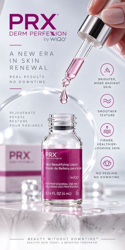 Skin smoothing serum in a bottle for topical delivery