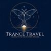 Logo of Trance Travel with a sun and abstract design.