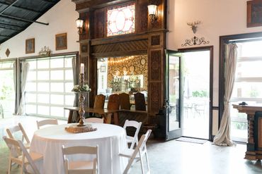 Reception at The Cedar Hall Wedding & Reception Venue at Azle Deer Cove.