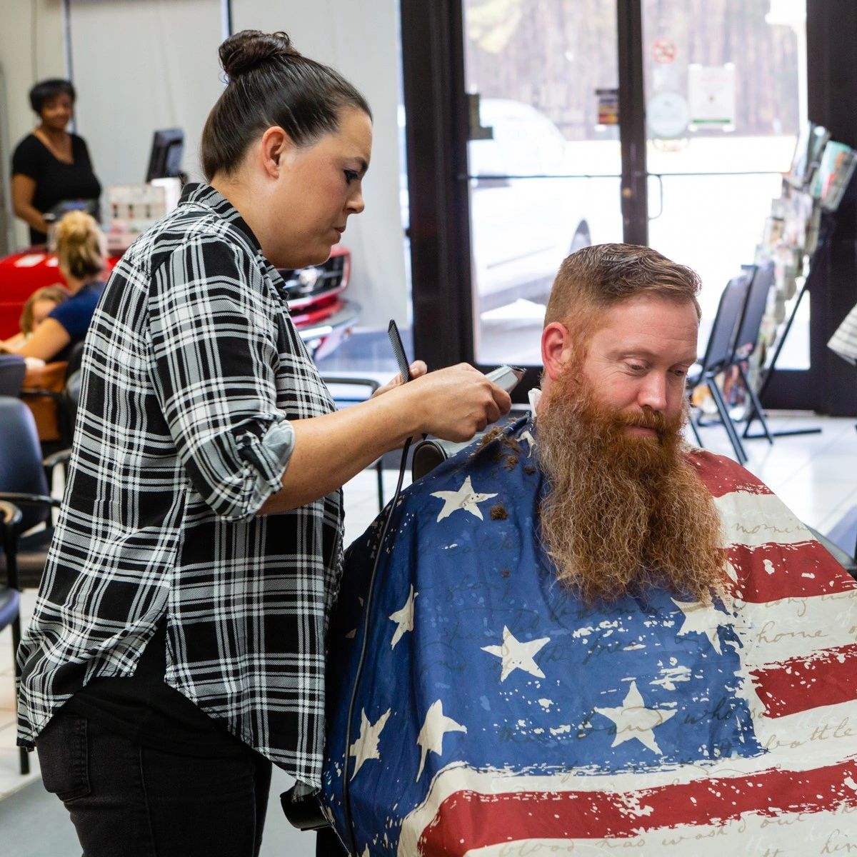 Men's Haircut with Beard Detail in Pooler, GA