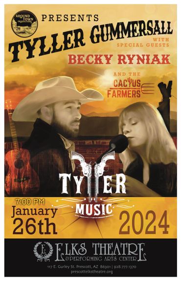 Who can design a poster in Prescott, Elks theater, flyers, Ads, logo design. Music business