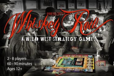 Whiskey Row Board Game, Prescott, AZ. JULIE TRAINOR GRAPHIC DESIGNER, PEREGRINE BOOK COMPANY