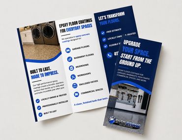 Tri-fold brochure designed for Flex-Stone Coating Systems.