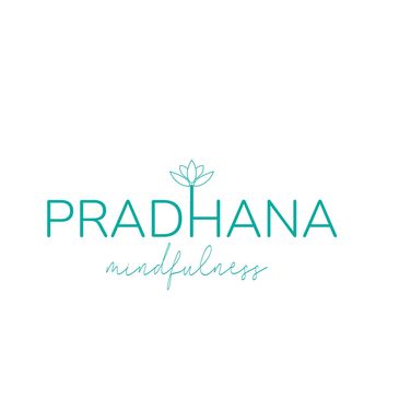 logo pradhana mindfulness de couleur bleu/vert