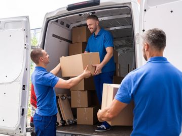 movers loading the truck