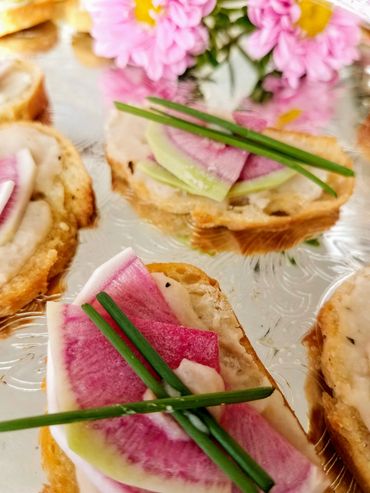 watermelon radish toast