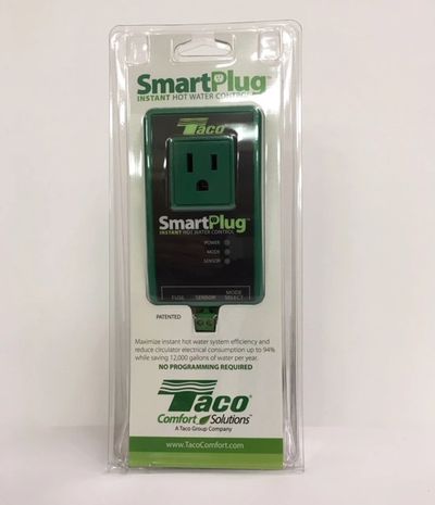 Taco Smart Plug.  Monitors how much hot water used per day and when. Knows when you are on vacation.