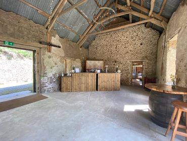 Enchanted mobile bar at Ashridge Great Barn, near Exeter