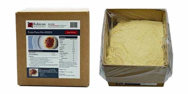 Shaped purée pasta mix IDDSI